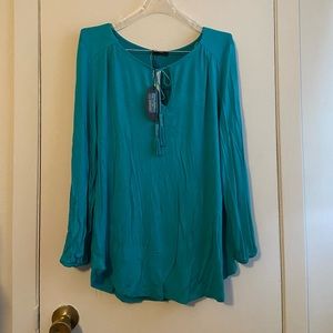 Cupid Teal Blouse NWT